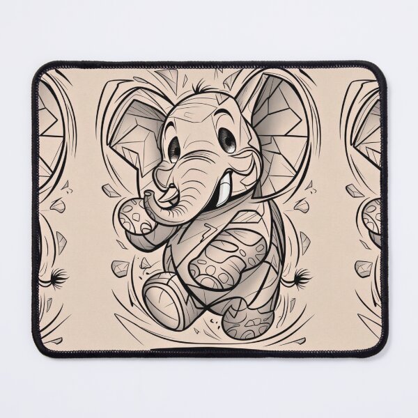 Item preview, Elephant Portrait. elephant line, elephant drawing, abstract elephant, colorful elephant designed and sold by ElephantVibes.