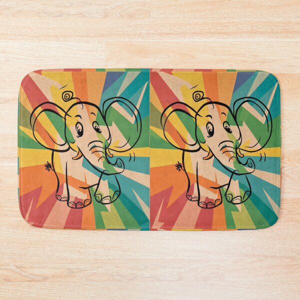 Item preview, Elephant Portrait. elephant line, elephant drawing, abstract elephant, colorful elephant designed and sold by ElephantVibes.