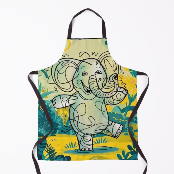 Item preview, Elephant Portrait. elephant line, elephant drawing, abstract elephant, colorful elephant designed and sold by ElephantVibes.