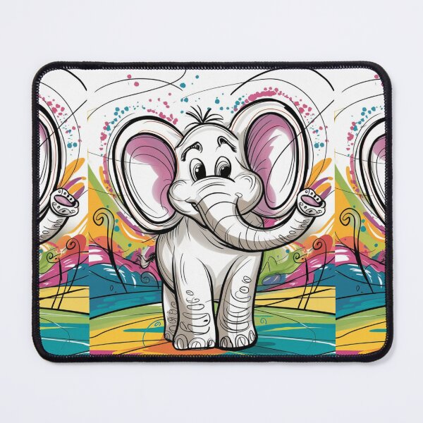 Item preview, Elephant Portrait. elephant line, elephant drawing, abstract elephant, colorful elephant designed and sold by ElephantVibes.