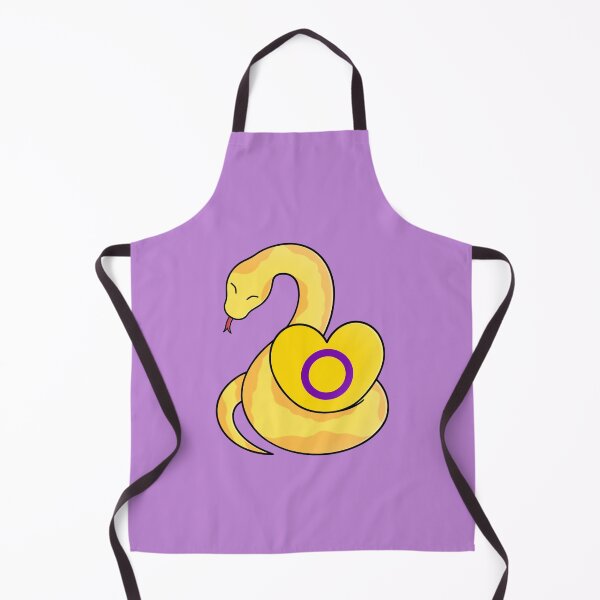 Item preview, Linda serpiente amarilla feliz sosteniendo un corazón con bandera intersexual designed and sold by AroAxel.