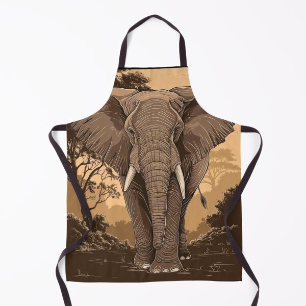 Item preview, Elephant Portrait. elephant line, elephant drawing, abstract elephant, colorful elephant designed and sold by ElephantVibes.