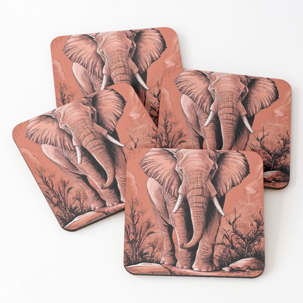 Item preview, Elephant Portrait. elephant line, elephant drawing, abstract elephant, colorful elephant designed and sold by ElephantVibes.