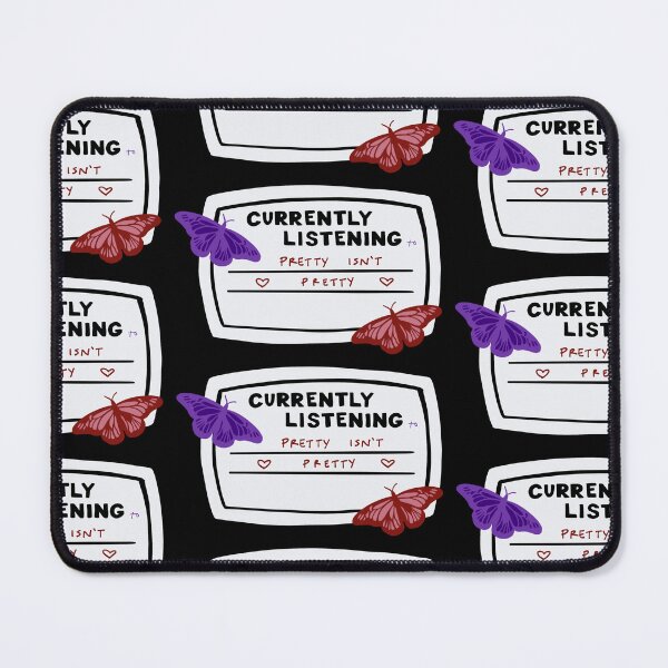 Item preview, Currently Listening to Pretty Isn't Pretty Composition Notebook Sticker designed and sold by notastranger.