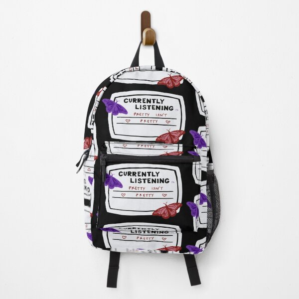 Item preview, Currently Listening to Pretty Isn't Pretty Composition Notebook Sticker designed and sold by notastranger.