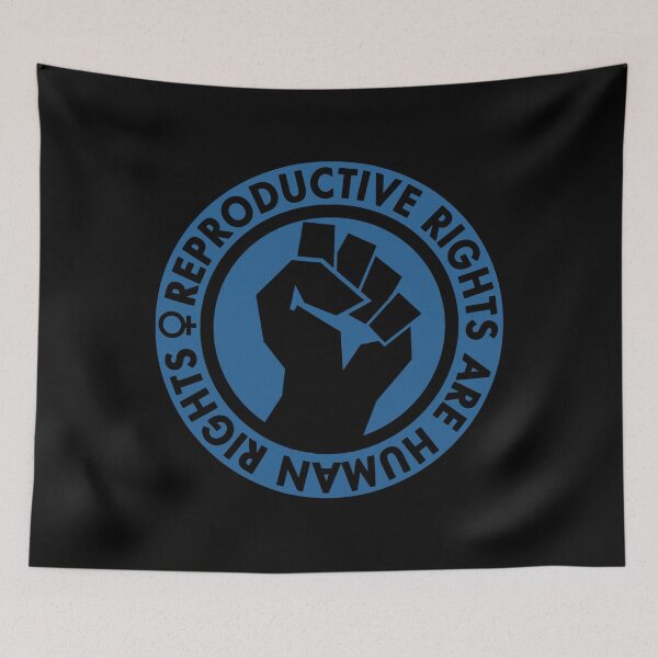 Item preview, Reproductive Rights are Human Rights (BLUE) raised fist designed and sold by Thelittlelord.