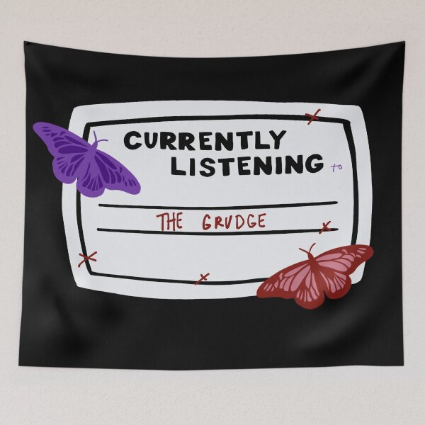 Item preview, Currently Listening to The Grudge Composition Notebook Sticker designed and sold by notastranger.