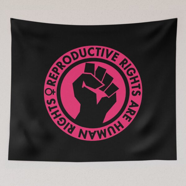 Item preview, Reproductive Rights are Human Rights (HOT PINK) raised fist designed and sold by Thelittlelord.