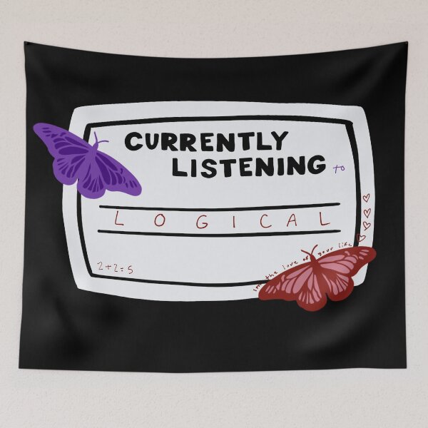 Item preview, Currently Listening to Logical Composition Notebook Sticker designed and sold by notastranger.