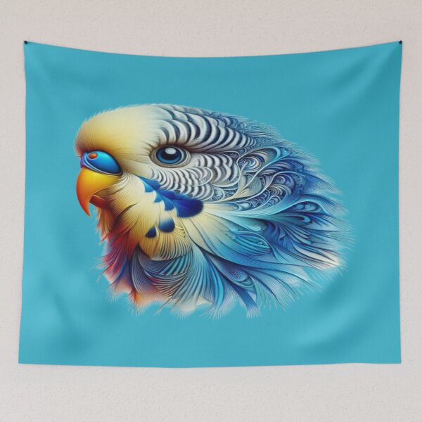 Item preview, Playful Budgie designed and sold by Furbulous Faces.