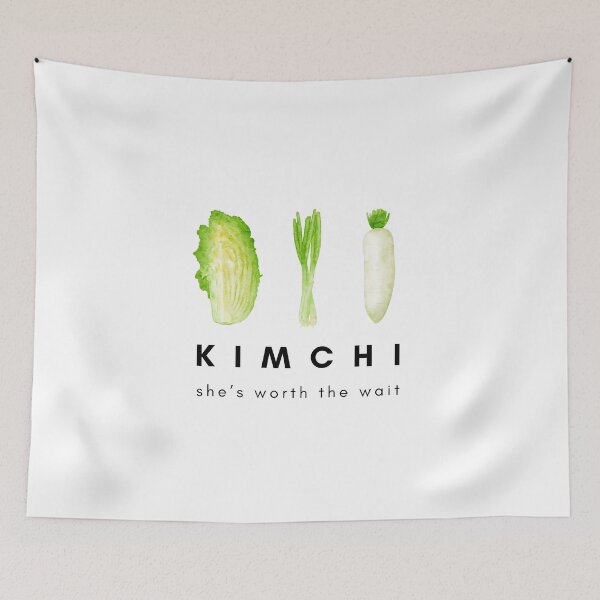 Item preview, kimchi. shes worth the wait. designed and sold by BeyondtheK.