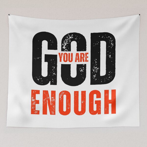 Item preview, God you are Enough, Christian Art.  designed and sold by MoriaStore.
