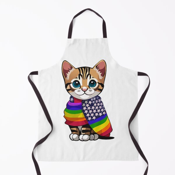 Item preview, Kitty Gay Pride US Flag designed and sold by Handstand365.