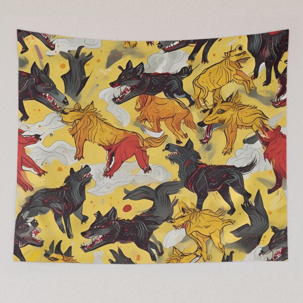 Item preview, Wolf Battle Art designed and sold by pUNKnown.