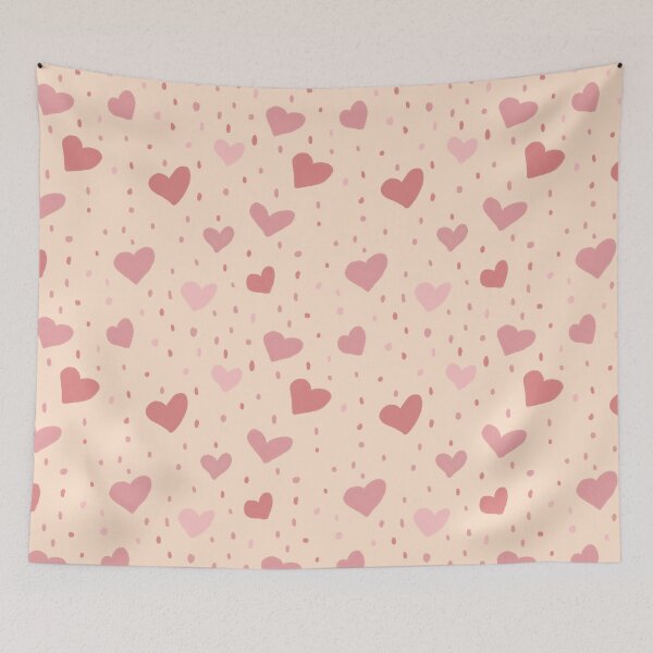 Item preview, Cute little heart shapes pattern designed and sold by pinkyfish1010.