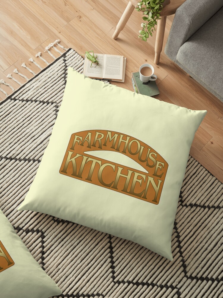 Farmhouse Kitchen Floor Pillow By Chrisorton Redbubble