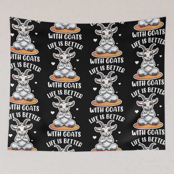 Item preview, Life Is Better With Goats Yoga Pose Namaste Meditation Farmer designed and sold by GravitiTees.