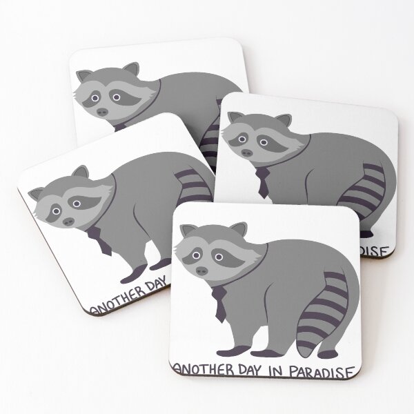 Item preview, Another Day In Paradise Workaholic Raccoon designed and sold by Pink Ribbon.