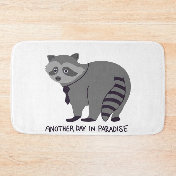 Item preview, Another Day In Paradise Workaholic Raccoon designed and sold by Pink Ribbon.