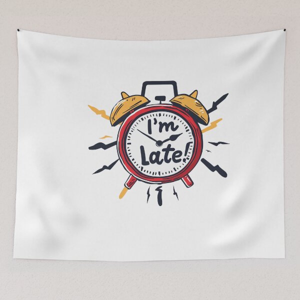 Item preview, I’m Late Clock designed and sold by GalacticLabs.