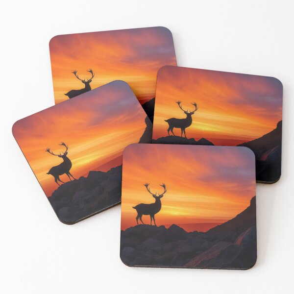 Item preview, Stag at Sunset designed and sold by samitdigitalart.