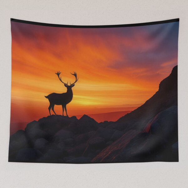 Item preview, Stag at Sunset designed and sold by samitdigitalart.