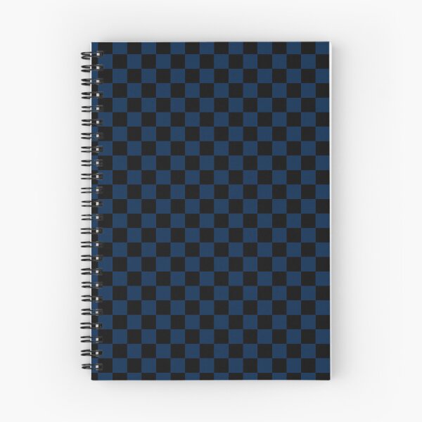 Item preview, Small Checkered - Black and Oxford Blue designed and sold by JustPatterns2.