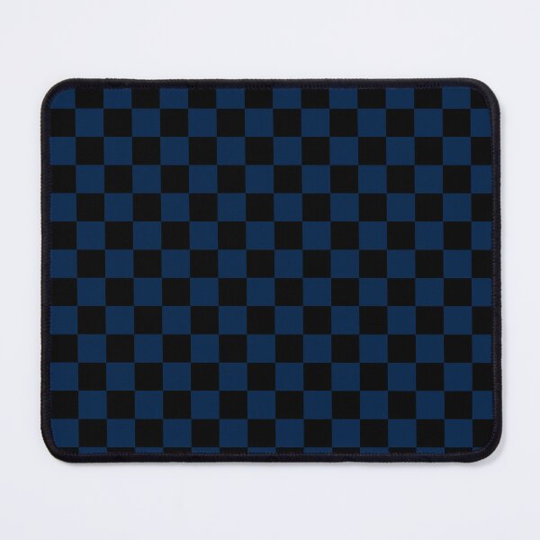 Item preview, Small Checkered - Black and Oxford Blue designed and sold by JustPatterns2.