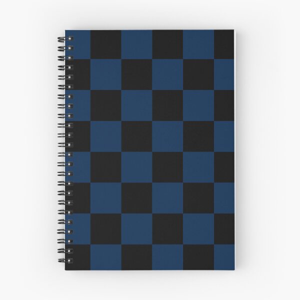 Item preview, Large Checkered - Black and Oxford Blue designed and sold by JustPatterns2.