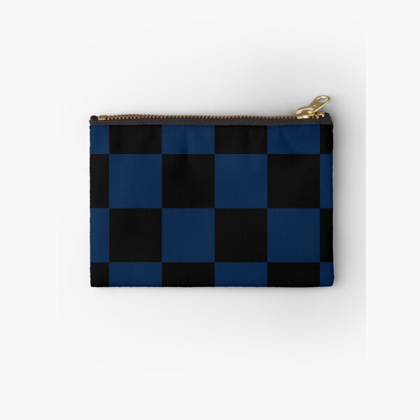 Item preview, Large Checkered - Black and Oxford Blue designed and sold by JustPatterns2.