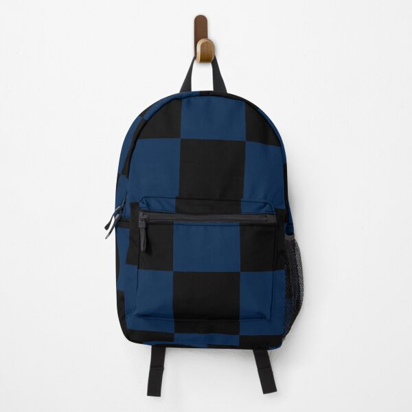 Item preview, Large Checkered - Black and Oxford Blue designed and sold by JustPatterns2.