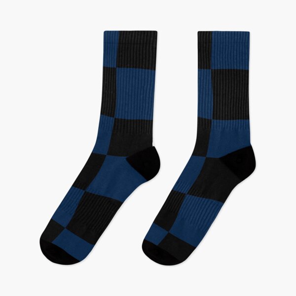 Item preview, Large Checkered - Black and Oxford Blue designed and sold by JustPatterns2.