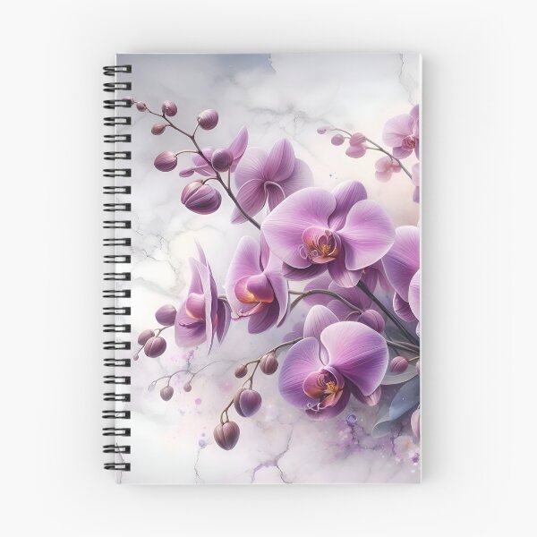 Item preview, Aesthetic floral orchids fantasia on marble stone designed and sold by Baddiesspace.
