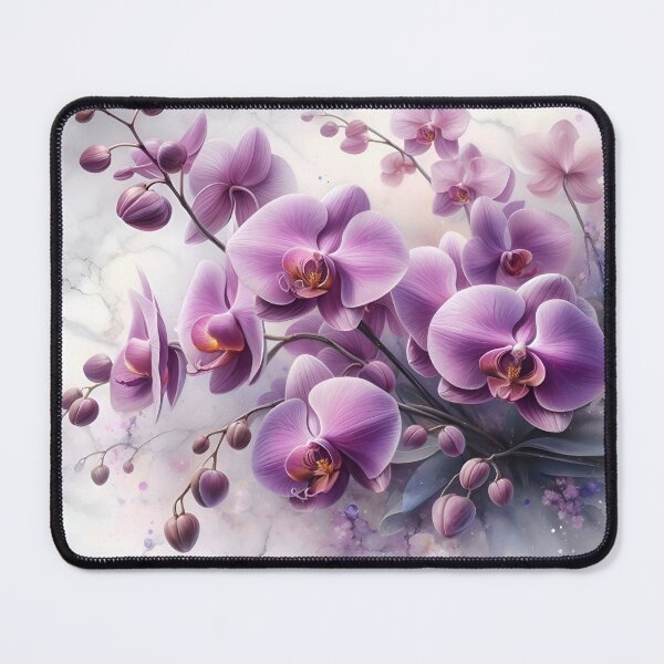 Item preview, Aesthetic floral orchids fantasia on marble stone designed and sold by Baddiesspace.