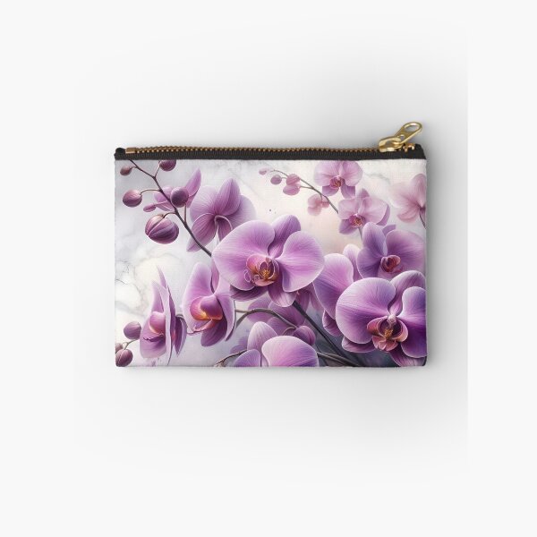 Item preview, Aesthetic floral orchids fantasia on marble stone designed and sold by Baddiesspace.