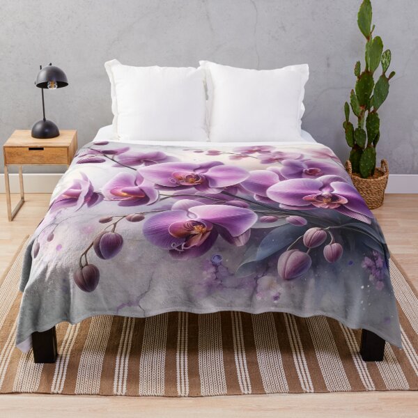 Item preview, Aesthetic floral orchids fantasia on marble stone designed and sold by Baddiesspace.