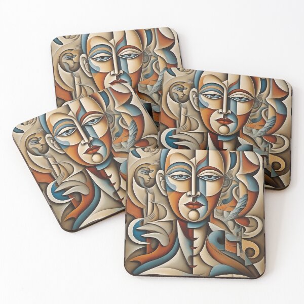 Item preview, Geometric man portrait, expressionist art designed and sold by lonelymoony.