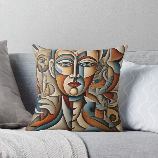 Item preview, Geometric man portrait, expressionist art designed and sold by lonelymoony.
