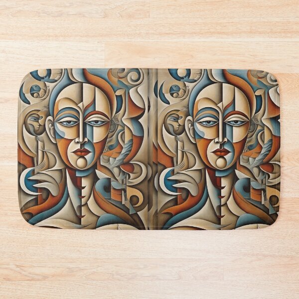 Item preview, Geometric man portrait, expressionist art designed and sold by lonelymoony.