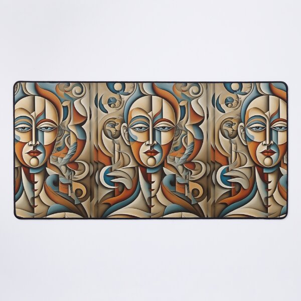 Item preview, Geometric man portrait, expressionist art designed and sold by lonelymoony.