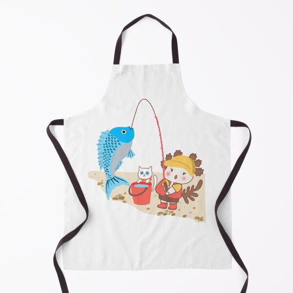 Item preview, Go fishing with cat-I can do itやった！White night go fishing with cat-Haato the Gang of Salamander-Axolotl designed and sold by lazycat14.