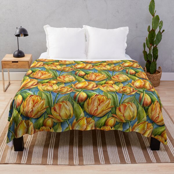 Item preview, Golden Dutch Tulips Illustration Watercolor Art designed and sold by Michael van der Hoorn.