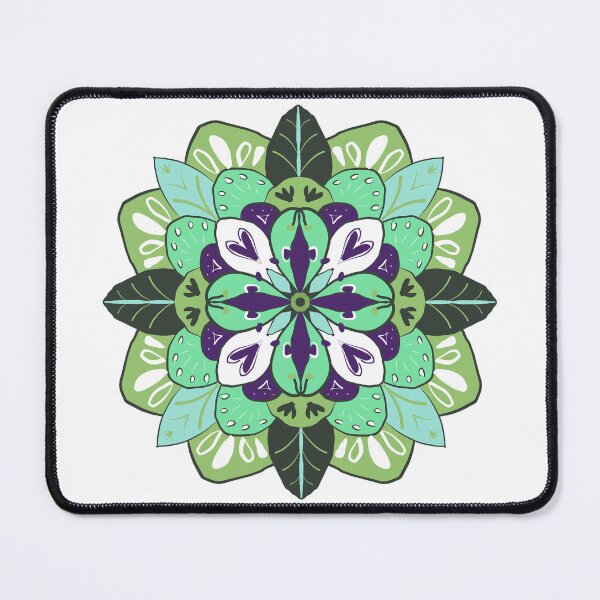 Item preview, SIELUNKUKKA green and turquoise Symmetrical Bloom Harmony designed and sold by LuovaSieluART.