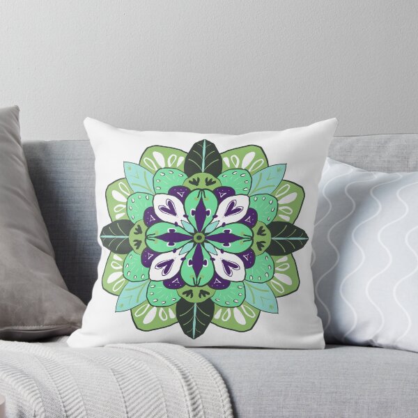 Item preview, SIELUNKUKKA green and turquoise Symmetrical Bloom Harmony designed and sold by LuovaSieluART.