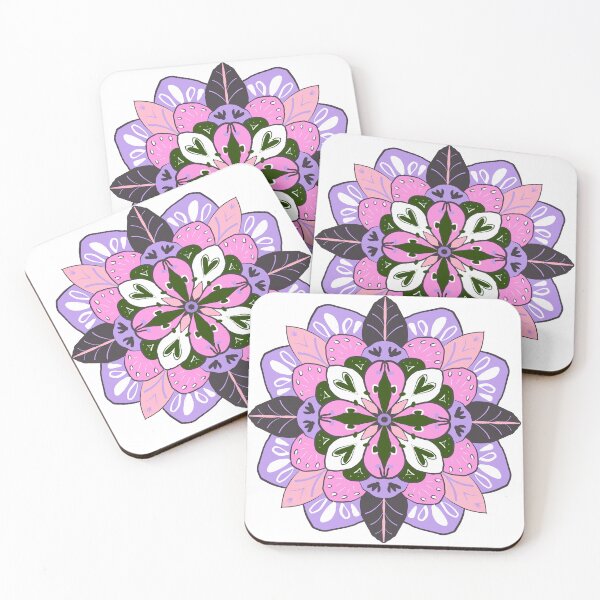 Item preview, SIELUNKUKKA pink and violet Symmetrical Bloom Harmony designed and sold by LuovaSieluART.