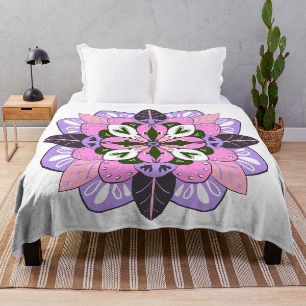 Item preview, SIELUNKUKKA pink and violet Symmetrical Bloom Harmony designed and sold by LuovaSieluART.
