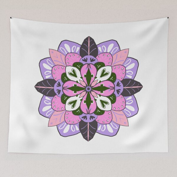 Item preview, SIELUNKUKKA pink and violet Symmetrical Bloom Harmony designed and sold by LuovaSieluART.