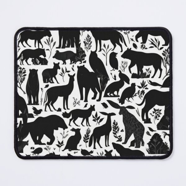 Item preview, wild animals silhouette seamless pattern designed and sold by optimusprime39.