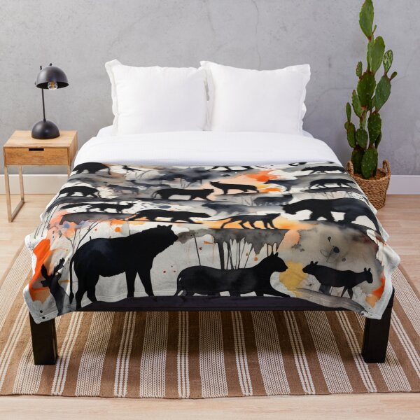 Item preview, animal silhouette seamless pattern in water colour designed and sold by optimusprime39.