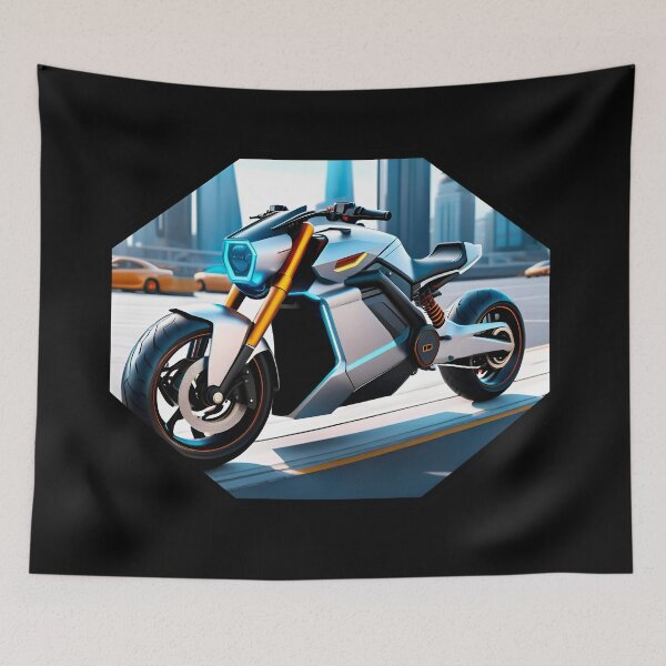 Item preview,  Futuristic Fun The Electric Motorcycle Adventure designed and sold by TheArtOfPat.